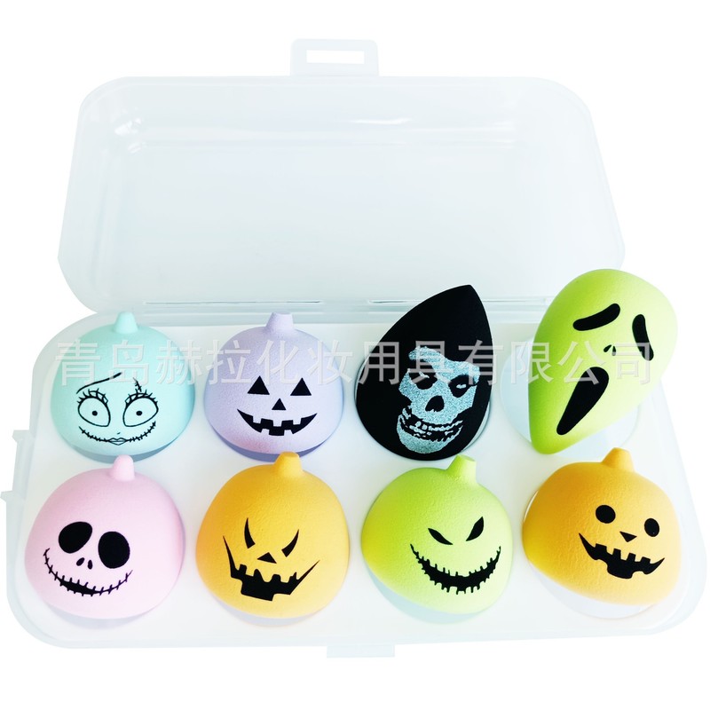 メーカーハロウィーン鬼顔カボチャ水滴ボックス加工多図案異形カラー印刷表情パフ幽霊|undefined