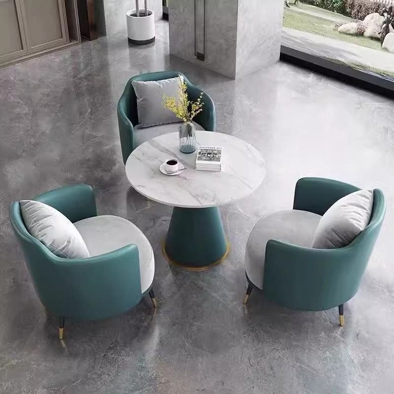 Single-seater sofa and coffee table set for shopping malls, hotels, sales offices, negotiation tables, beauty salon reception tables, office desks