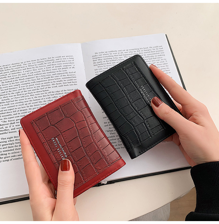 Short card holder winter 2021 new trifold wallet storage bag Korean ladies walletpicture2