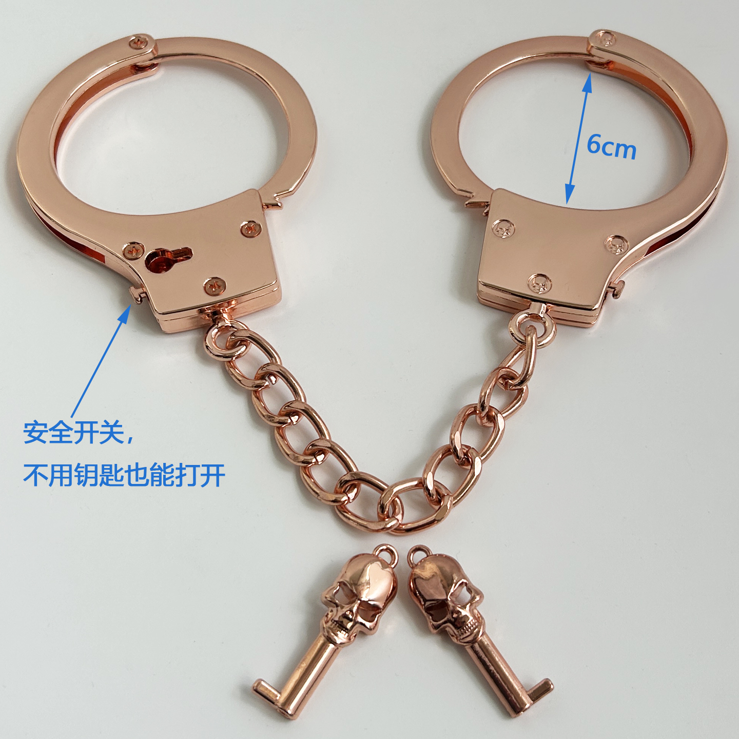Juguetes esposas guión sala de asesinatos accesorios pulsadas de acero inoxidable pareja esposas de hierro aleación engrosada esposas de pies bloqueados niños