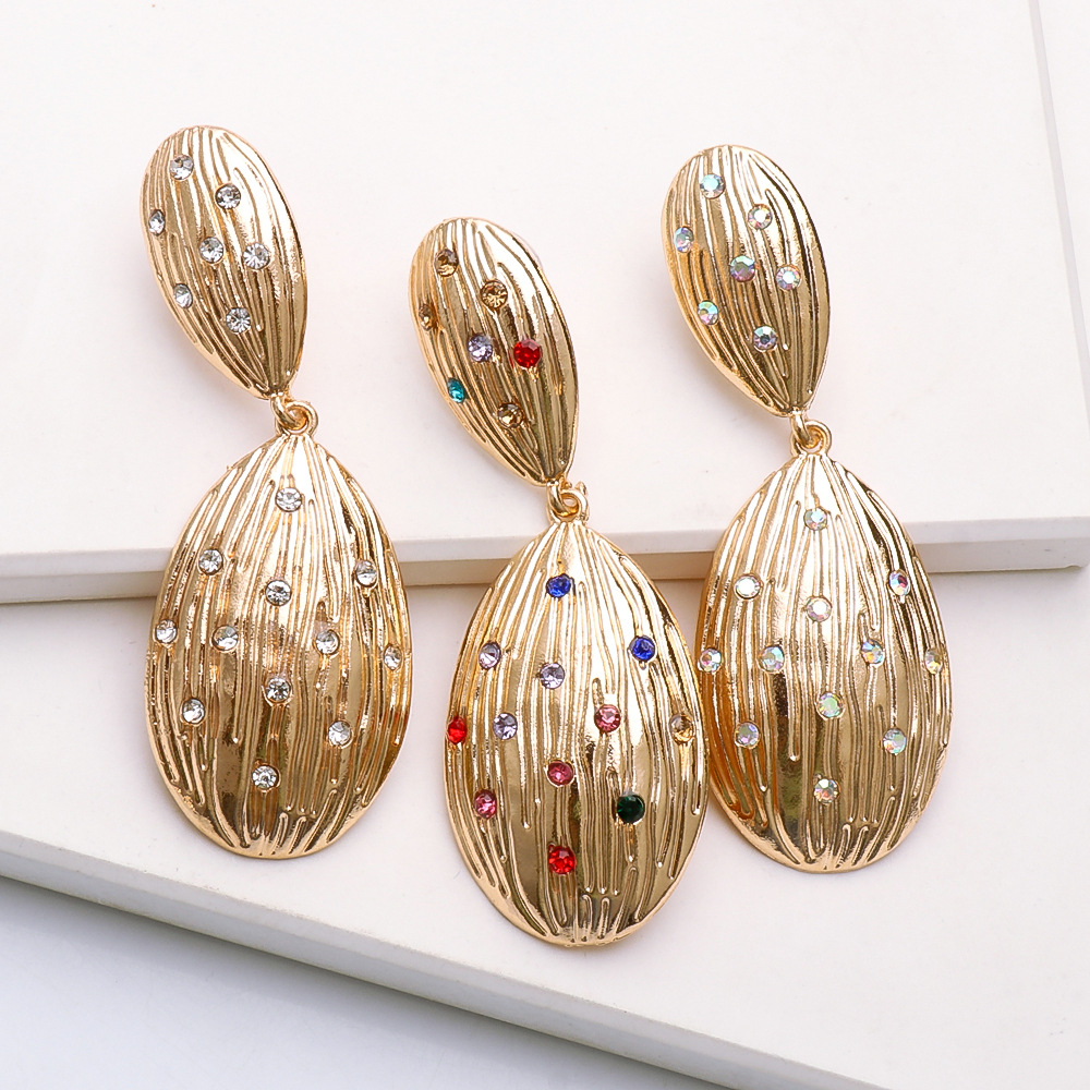 Retro Geometric Drop-shaped Alloy Earrings display picture 20