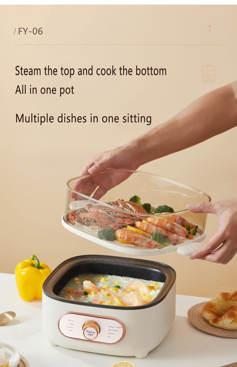 Cuit-vapeur électrique inox multifonction pour la cuisine_voghion.com
