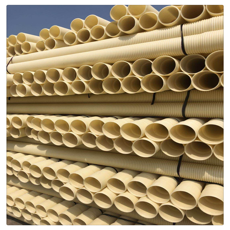 PVC-U排水管关卡双壁波纹管upvc波纹管白色波纹管光色米色打孔-阿里巴巴