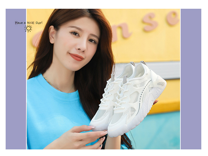 Giày sneaker nữ chạy bộ mesh thoáng mũi kín đế mềm mùa hè 2025 — DH 58212 màu xanh lá cây, DH 58219 Trắng, DH 58336m màu, DH 58278-1 màu xám chi tiết 3