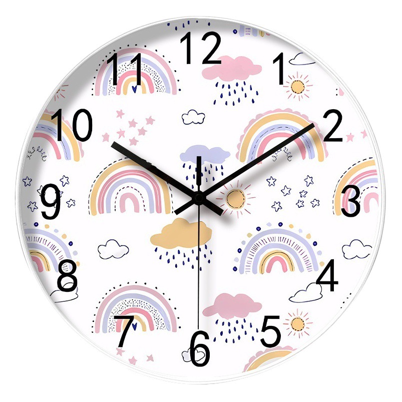 12-pulgadas 30cm diversión transfronteriza mudo Reloj de pared para niños sala de estar en casa dormitorio reloj decorativo reloj al por mayor