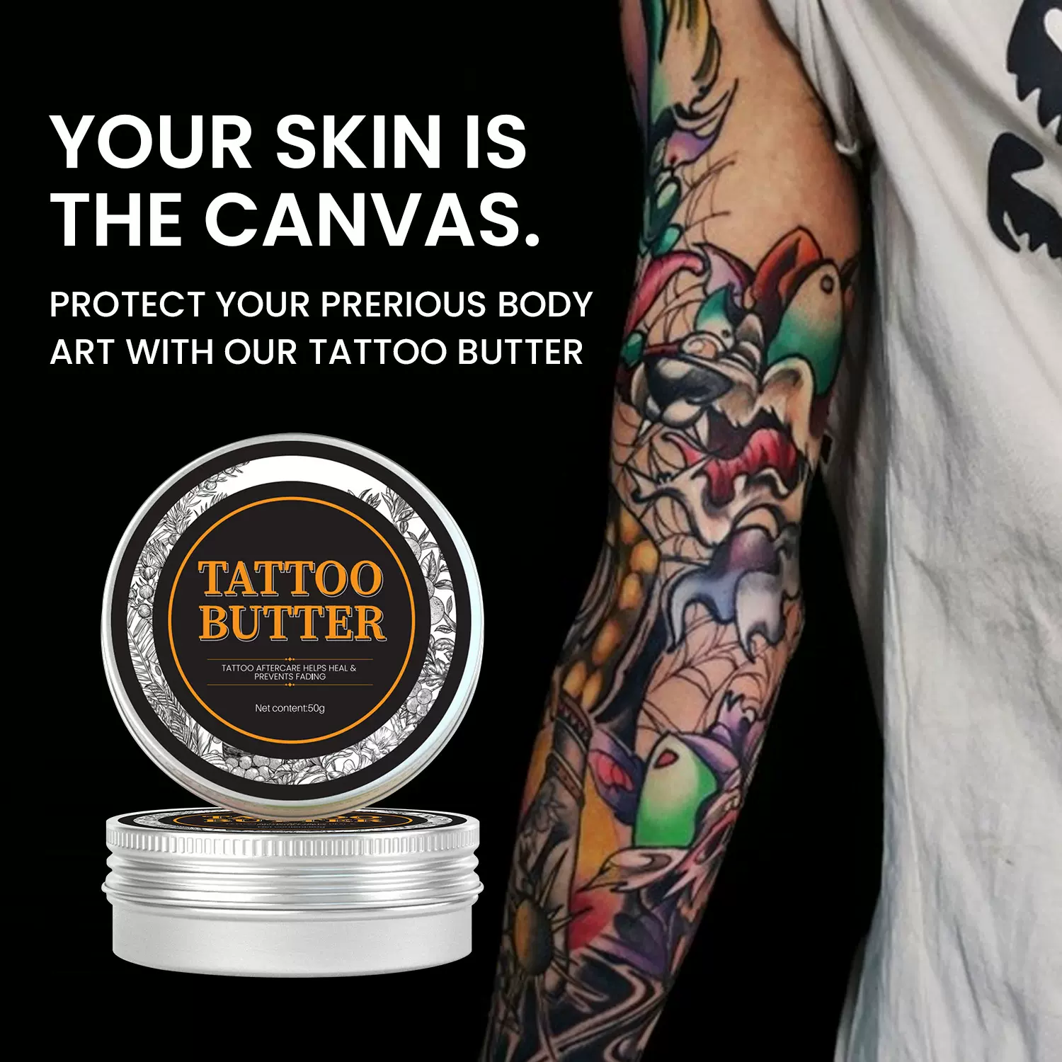 跨境外贸Tattoo cream纹身修护膏保湿色彩提亮锁色纹绣皮肤护理膏