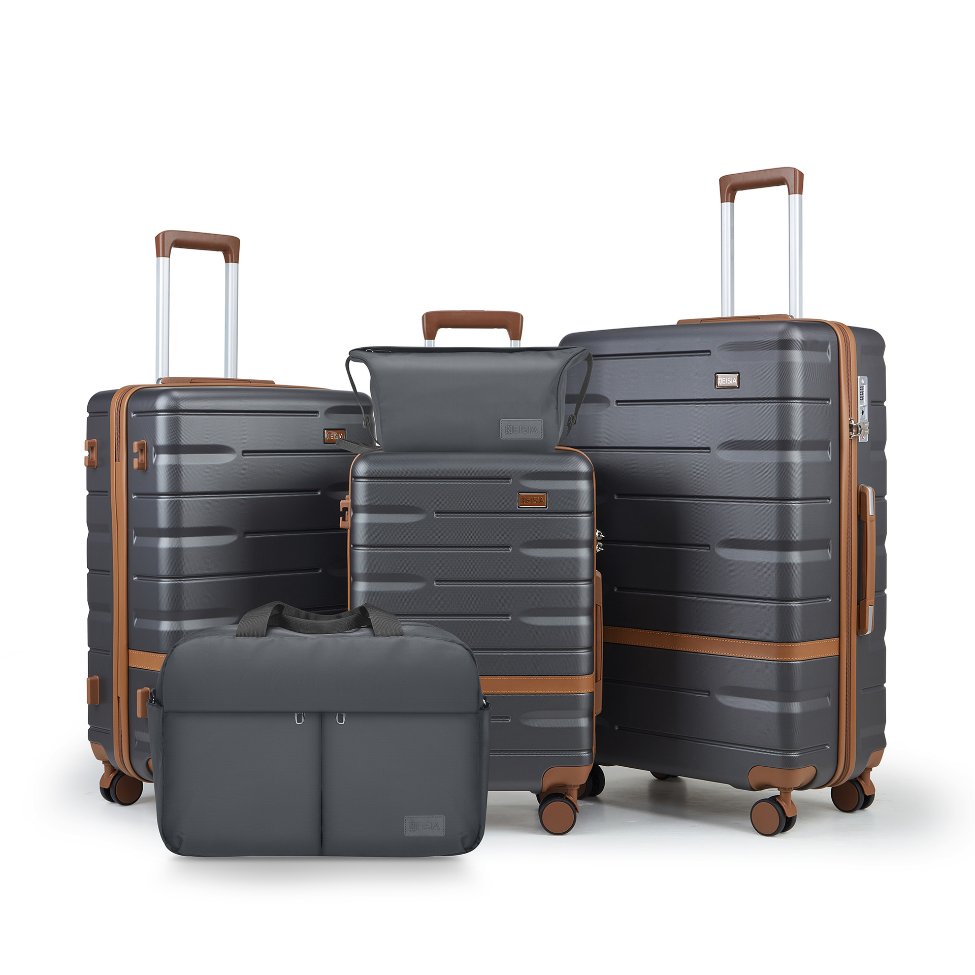 Maleta con ruedas multifuncional transfronteriza de comercio exterior, maleta de rueda universal, caja de contraseña de embarque de 20 pulgadas, equipaje de viaje de cinco piezas