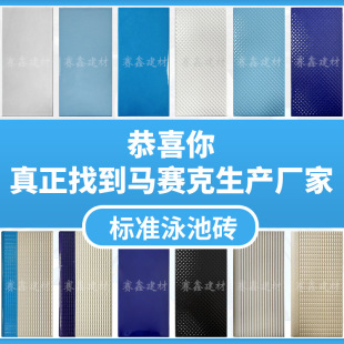 Mediterranean 115X240 Standard Swimming Pool Floor Non-Slip Tiles Blue Gymnasium School Indoor Pool Tiles
