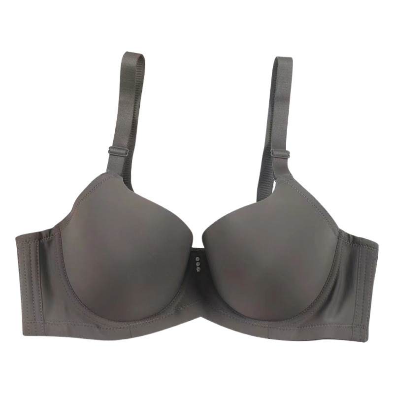 Sujetador de talla grande de comercio exterior al contado de fábrica, copa fina brillante sin costuras, con anillo de acero, tipo ajustable, colección de leche, ropa interior, mujer