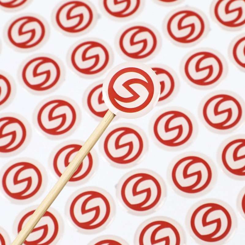 水晶滴胶贴纸简约滴胶不干胶标签商标logo水晶滴塑贴批发