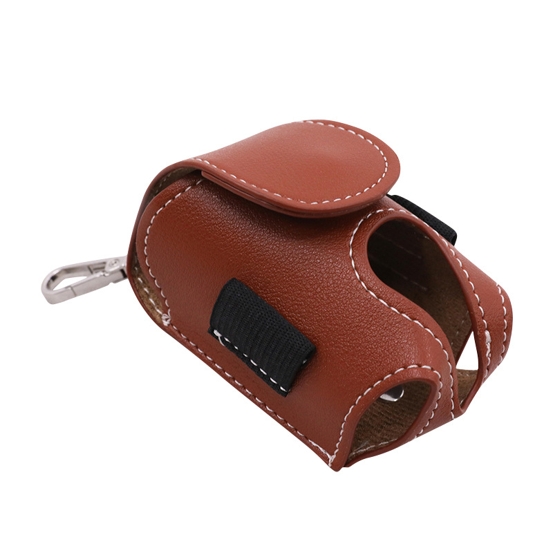 En stock cintura colgando bolsa de golf de cuero portátil costura PU bolsa de golf de cuero