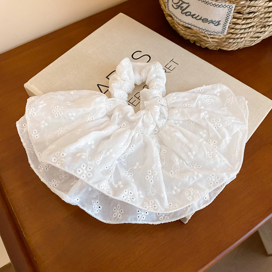 Anillo para el cabello-blanco