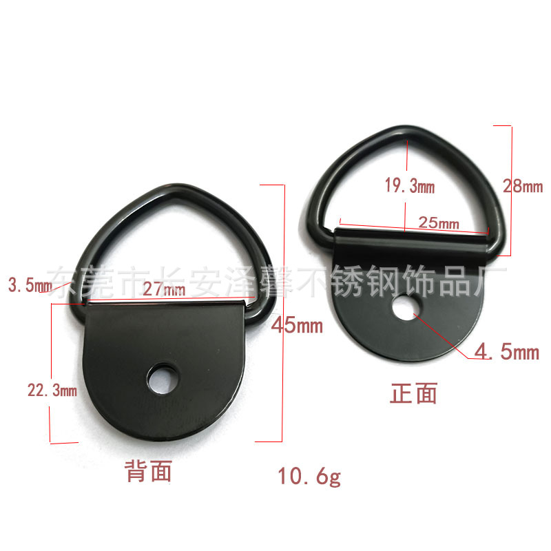 跨境D型环门扣索具船用五金配件 三角登山连接拉环钩 半圆d扣挂片