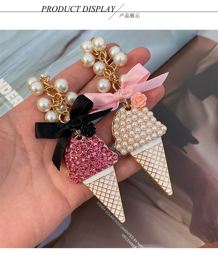 New Style Alloy Ice Cream Women's Bag Pendant Keychain display picture 2