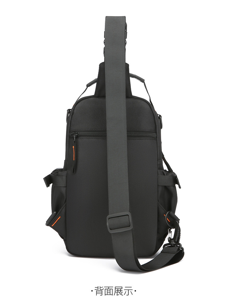 New fashionable men's chest bag, multi-functional dual-purpose backpack, simple small backpack, outdoor single-shoulder travel crossbody bag undefined