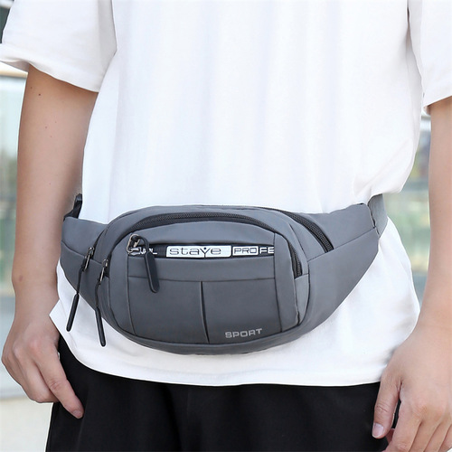 Cross-border men's waist bag new outdoor leisure sports crossbody chest bag large capacity business mobile phone coin purse wholesale