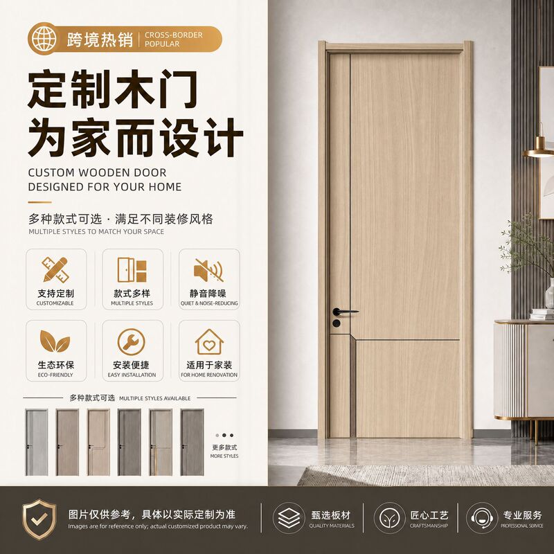Solid wood door, bedroom door, kitchen door, household door, painted door, composite wood door, paint-free eco-friendly door, minimalist soundproof door Solid wood door, bedroom door, kitchen door, household door, painted door, composite wood door, paint-free eco-friendly door, minimalist soundproof door