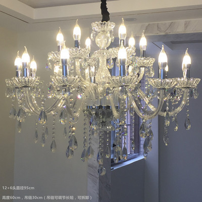 新型シンプル現代水晶灯シャンデリアヨーロッパ式結婚祝いLEDろうそく寝室レストラン客間灯具卸売り|undefined