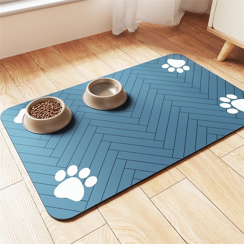 Amazon temu ラベル付きペット猫と犬の食事マット新しい珪藻泥フロアマット飛沫防止吸水速乾マット|undefined