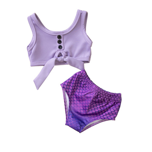 Children's Swimwear Summer New Fashion Mermaid Bikini Set for Girls Two-Piece