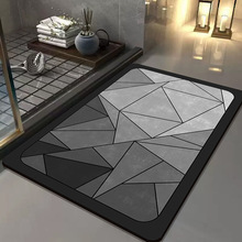 加厚硅藻泥吸水地垫橡胶底防滑垫轻奢浴室门口耐脏速干垫批发