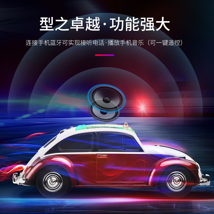 Ws1958車モデルbluetoothスピーカーギフト外国貿易スポット水晶照明復古タクシーモデルbluetoothオーディオ|undefined