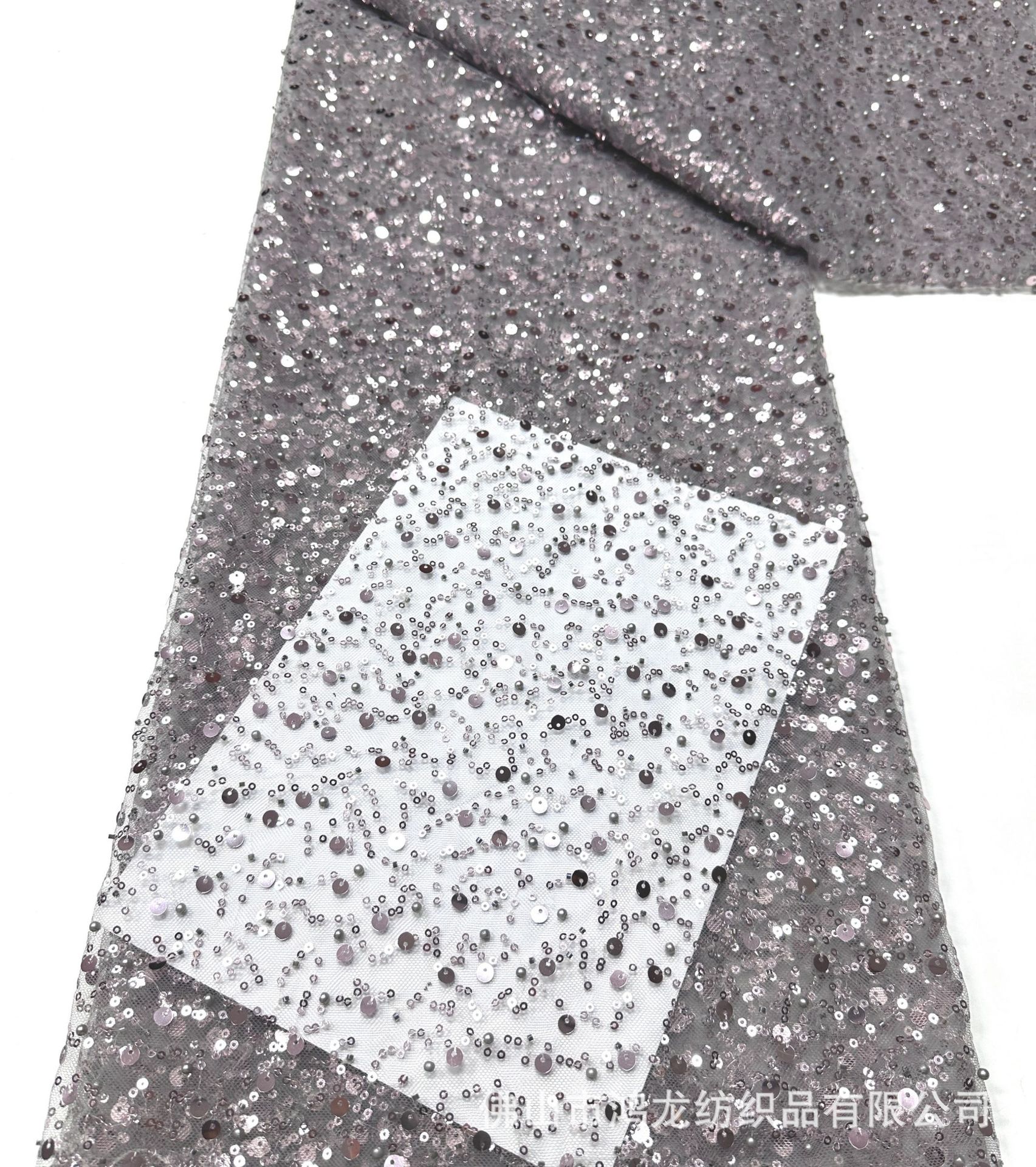 Bordado de tubo de cuentas con cuentas de espuma, tela bordada en color mágico, vestido de novia, tela de malla, tela de malla, bordado de lentejuelas, tela de traje de escenario