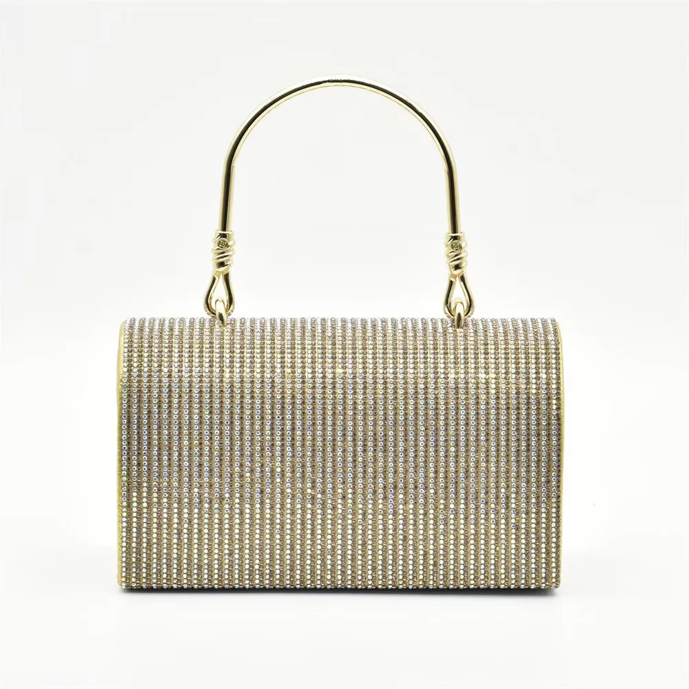 Shoes and Bags Women's rhinestones Wedding Party Banquet Heels and luxury clutch bags_voghion.com