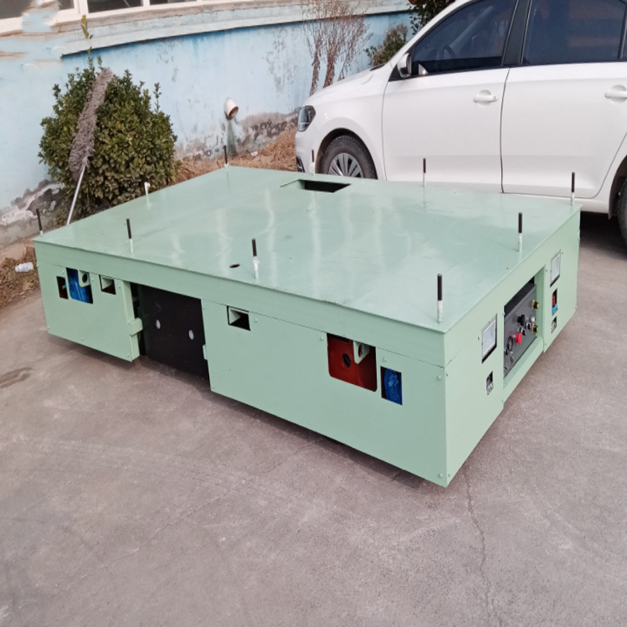 重型驱动轮电动遥控平移车60t不锈钢罐搬运平台车无轨重型平板车