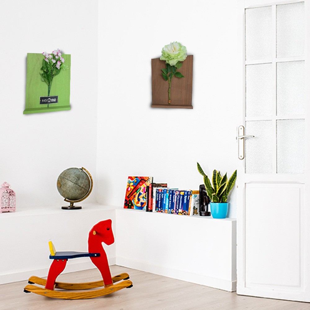 Mayorista nórdico ins tablero de madera de color flor simulación decoración de pared colgante artesanía decoración del hogar partición de madera
