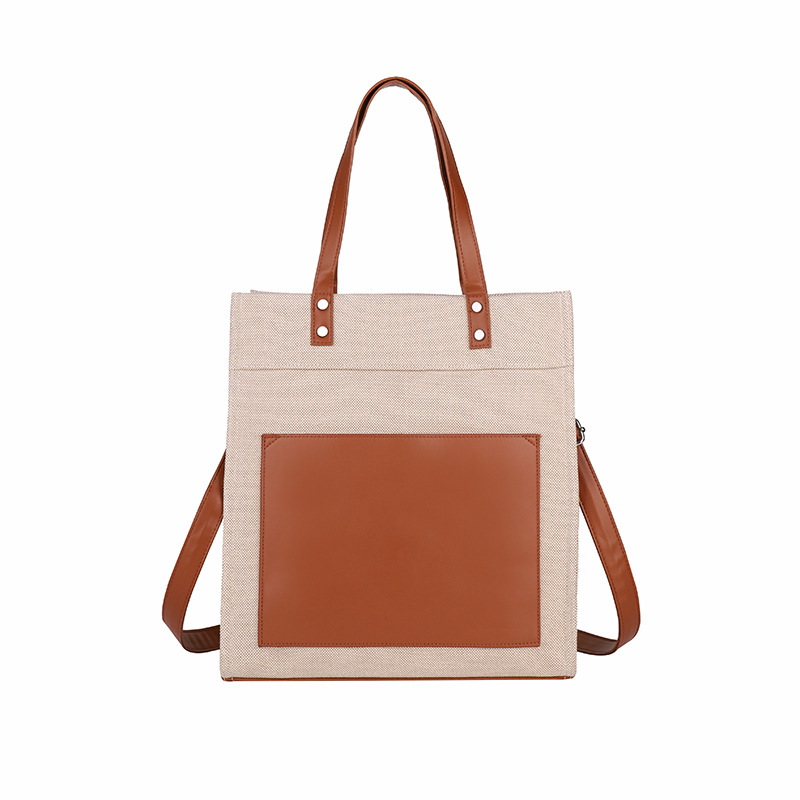 Bolso portátil de lona personalizado para mujer nueva tendencia con logotipo impreso en color casual bolso de mensajero de viaje de negocios