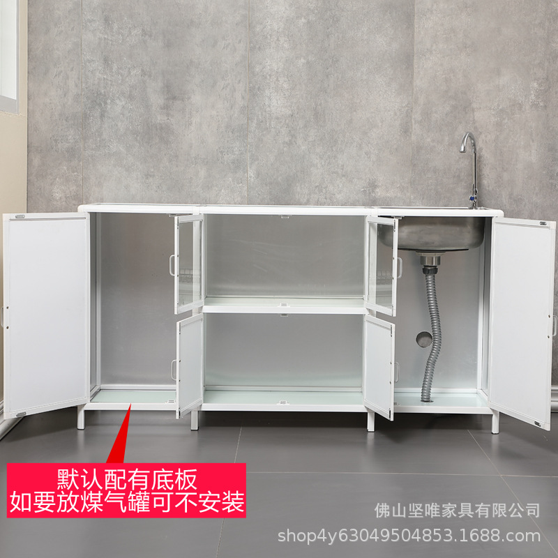 Gabinete simple Gabinete de cocina Gabinete de cocina para alquiler Gabinete de almacenamiento Gabinete de cocina doméstico Gabinete de acero inoxidable