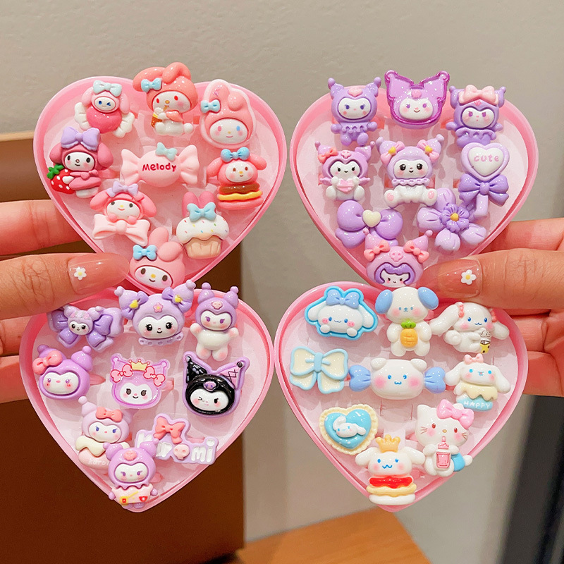 Children's Cartoon Sanrio Ring 2024 New Girls Princess Ring Jewelry Girls Baby Kulomi Bracelet