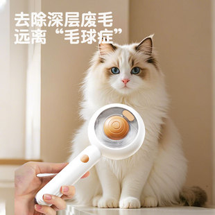 Factory Self-Selling Pet Comb Upgraded Blue Light Spray Comb Deep Self-Cleaning Comb Knot Comb to Remove Floating Hair Pet Comb