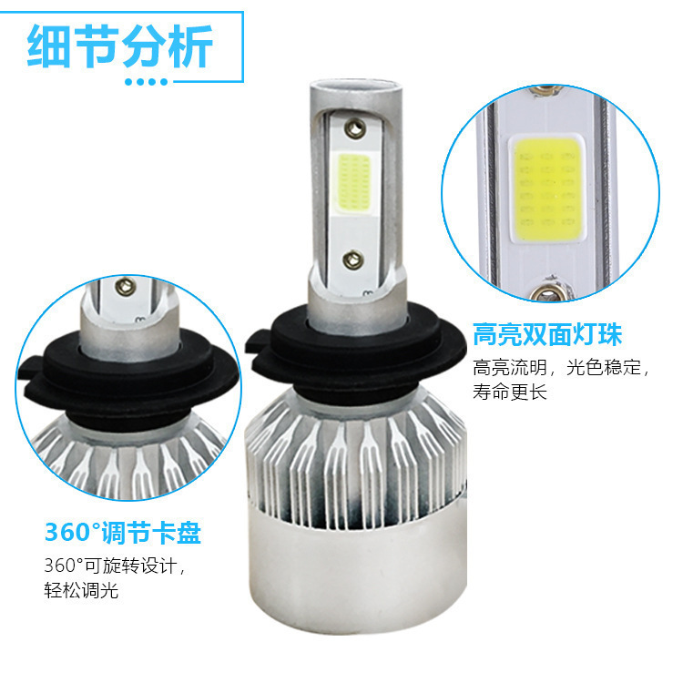 Tcyato Factory Direct Sales Car Led Headlights Super Bright Laser S2 S4 Car Lights Three-Sided Spotlight Led Front Lights