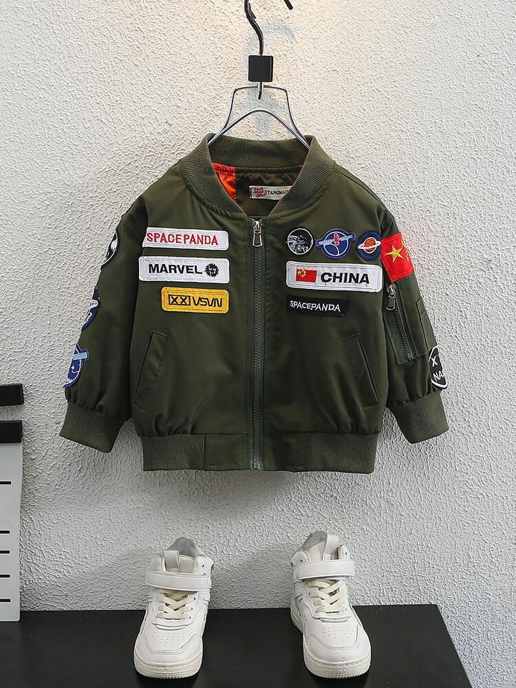 Veste d'uniforme militaire vide pour garçons, vêtements de printemps et d'automne 2023, nouveau beau haut pour enfants, tendance_voghion.com