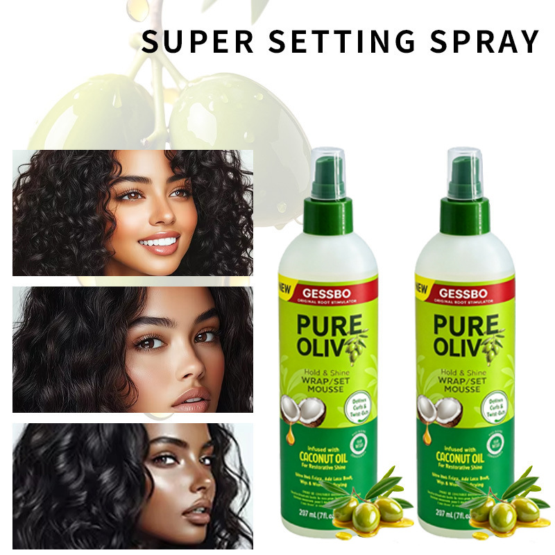 Spray Capilar Antifrizz con Aceite de Oliva Hidratante y Moldeador