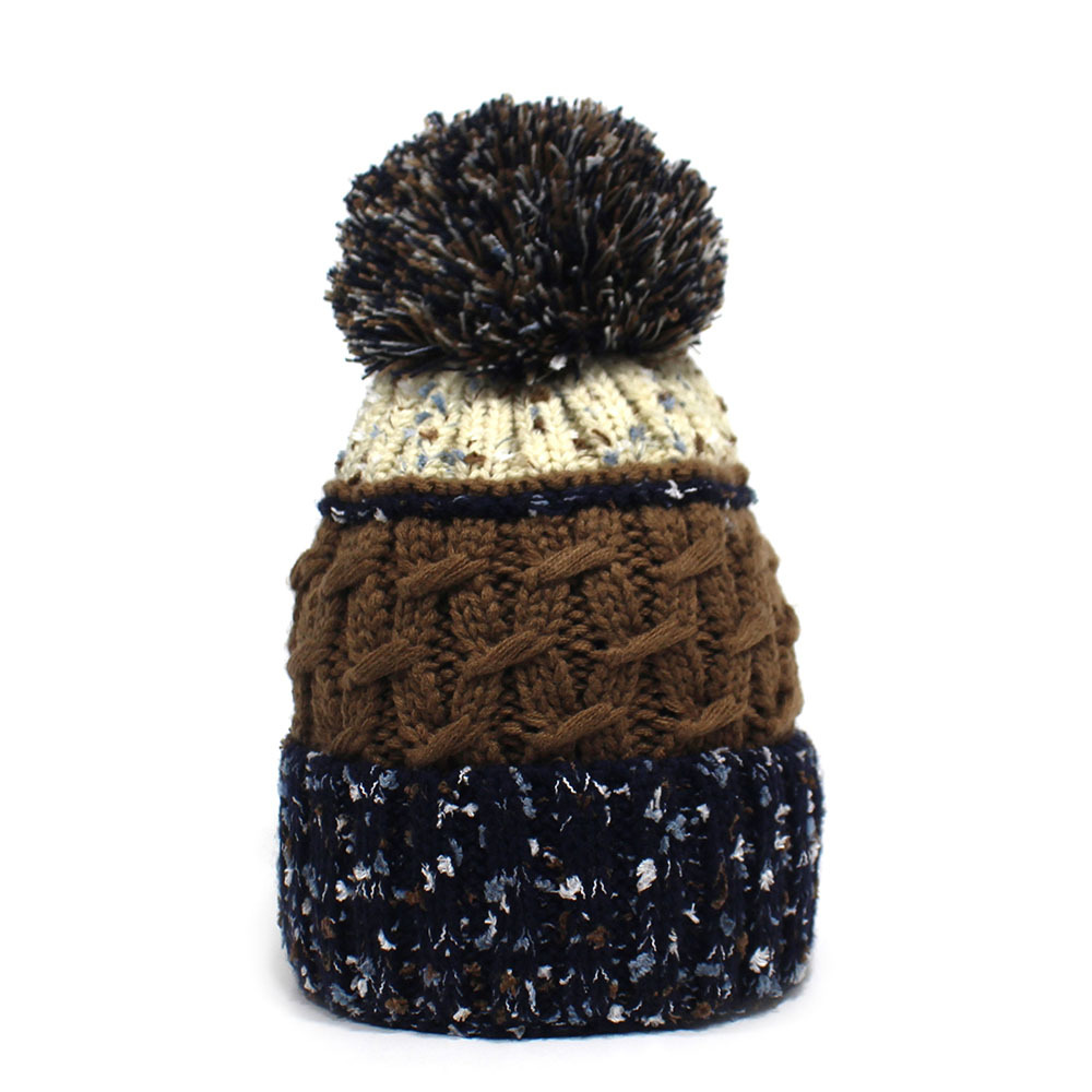 Women's Basic Retro Color Block Pom Poms Eaveless Wool Cap display picture 2