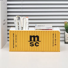1:24集装箱模型摆件名片盒仿真货柜办公室桌面笔筒收纳盒个性创意