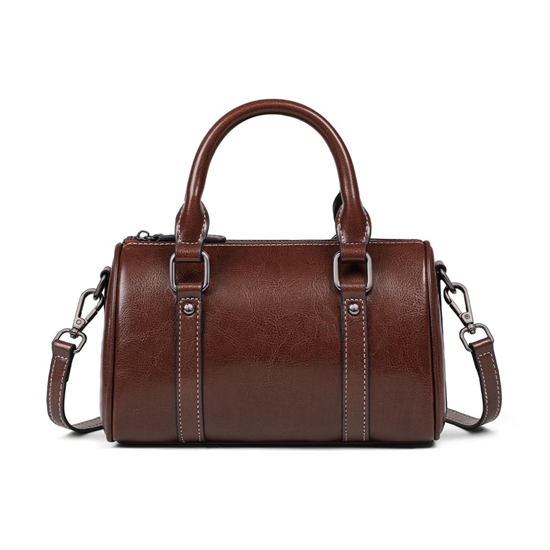 Women's Handbags 2025 New Arrival Autumn Winter Genuine Leather Shoulder Tote Bag Fashion Versatile Boston Crossbody Pillow Bag - Thumbnail 5