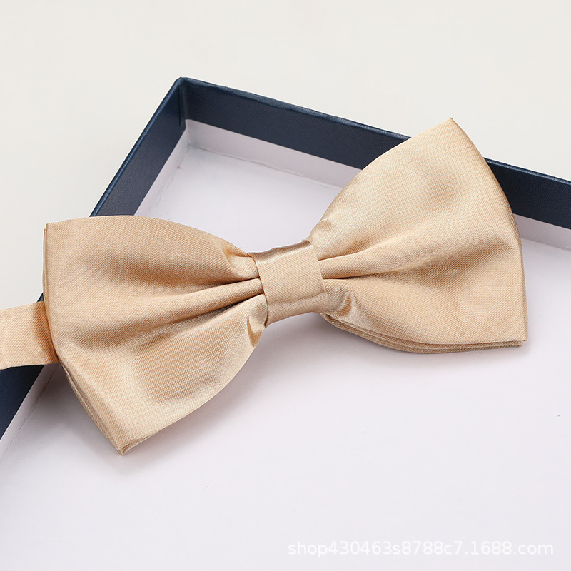 샴페인 글로시 나비넥타이