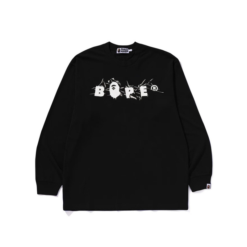 Japanese Trendy Brand Bape Spring and Autumn New Cartoon Fashion Pure Cotton Long-Sleeve T-Shirt for Men and Women