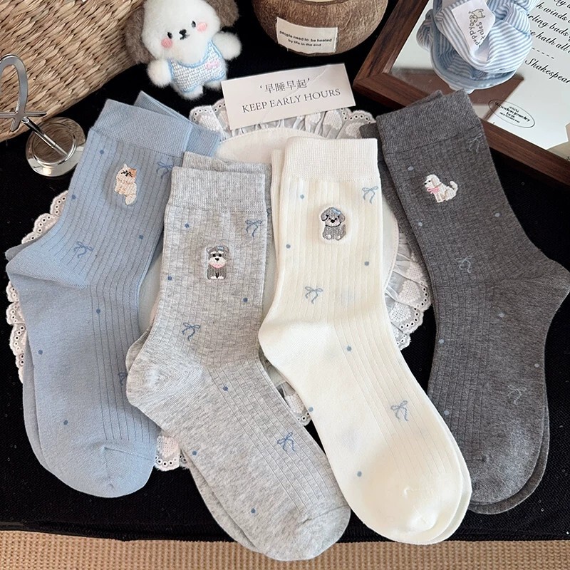 Spring and Summer Breathable Animal Print Mid-Calf Socks, Skin-Friendly, Comfortable, Casual Socks, Durable, Cute, Sweet, Simple Women's Socks Spring and Summer Breathable Animal Print Mid-Calf Socks, Skin-Friendly, Comfortable, Casual Socks, Durable, Cute, Sweet, Simple Women's Socks