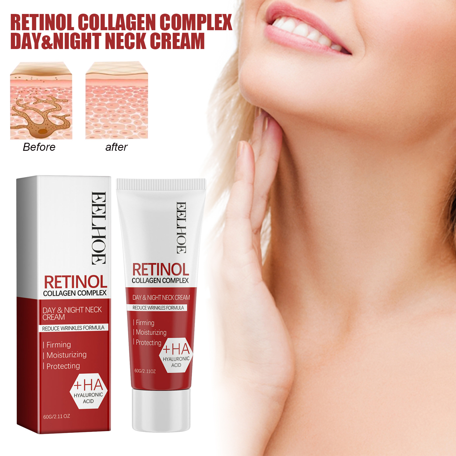 Retinol Collagen Complex Neck Cream For Lifting And Firming Skin_voghion.com