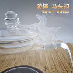2F電熱玻璃養生壺固定馬頭扣蓋子防摔配件茶壺蓋硅膠繩子綁帶防掉
