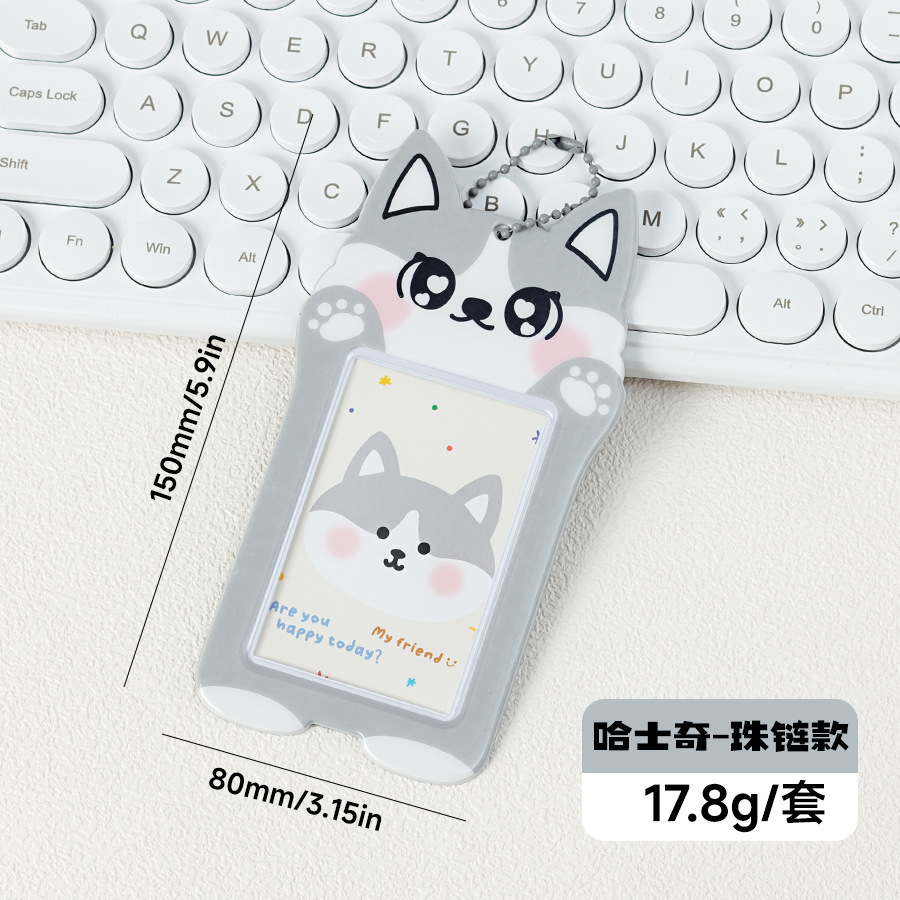 Funda para Tarjetas con Llavero de Dibujos Animados de 3 Pulgadas de PVC
