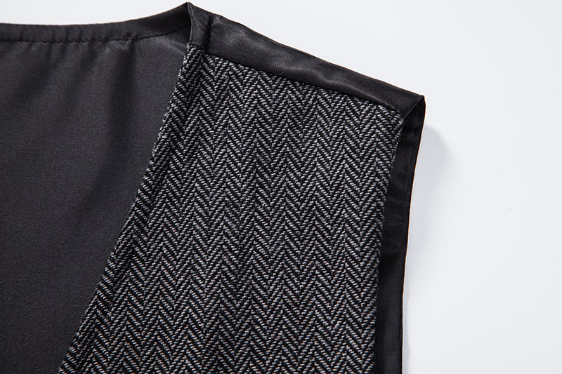 2024 Frühjahr/Sommer neuer Fischgräten-Wollanzug für Herren mit V-Ausschnitt_voghion.com