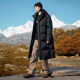 羽绒服长款2025年冬季新款过膝加厚极寒爆款宽松白鸭绒保暖外套