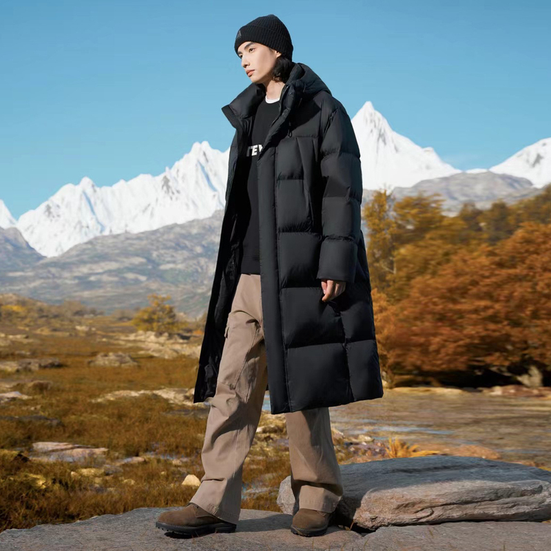 Long down Jacket 2025 Winter New Over-The-Knee Thickened Extreme Cold Popular Loose White Duck down Warm Coat