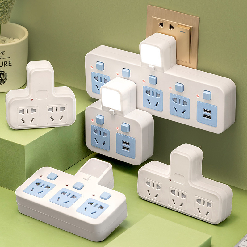 Socket Converter Plug Adapter with Multiple USB Ports and New National Standard Switch, Multifunctional